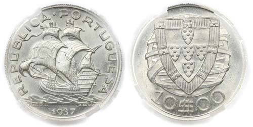 Portugal - Republica - 10$00 1937  ... 