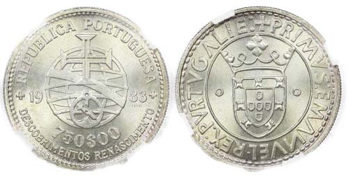 Portugal - Republic - 750$00 1983  ... 