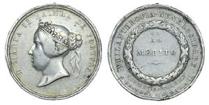 Portugal - Medal - D. Maria II - Filantropia ... 