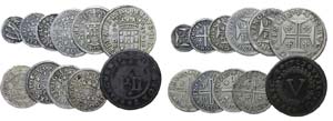 Portugal - D. Pedro II - 11 coins V Réis, ... 