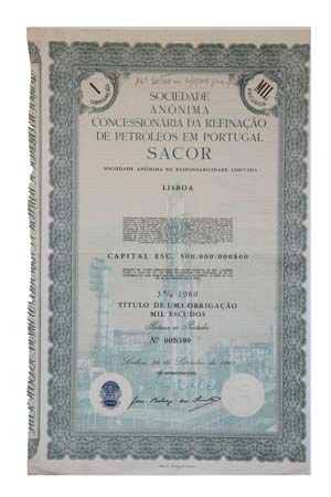 Share - SACOR - 1.000$00 1960                ... 