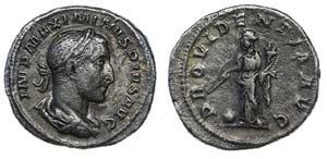Roman Empire - Maximinus I - Denarius nd     ... 