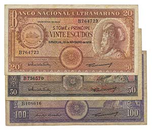 Paper Money - Saint Thomas and Prince 3 ... 