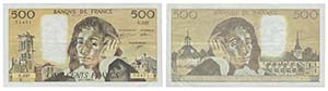 Paper Money - France 500 Francs 1992         ... 