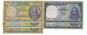 Paper Money - Portugal 5 expl. 20$00 ch.6 ... 