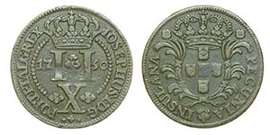 Azores - D. José I - X Réis 1750           ... 