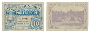 Cédula - Portalegre 10 Centavos 1922        ... 