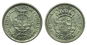 Angola - 5$00 1974                           ... 