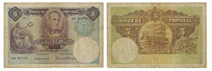 Paper Money - Portugal 5$00 ch. 1 1913, ... 