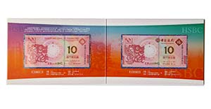 Paper Money - Macau 2 expl. 10 Patacas 2011  ... 