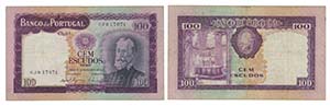 Paper Money - Portugal 100$00 ch. 6A 1961, ... 