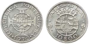 Angola - 10$00 1970, Prova                   ... 