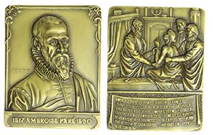 Medalha - 1517 Ambroise Paré 1590           ... 