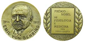 Medalha - Emil Von Behring 1854-1917         ... 