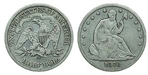 U.S.A. - 1/2 Dollar 1870 ... 