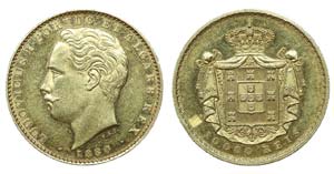 Portugal - D. Luís I - 10.000 Réis 1880    ... 