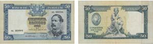 Paper Money - Portugal 50$00 ch. 7 1953      ... 