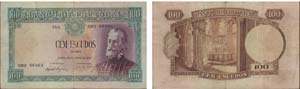 Paper Money - Portugal 100$00 ch. 6 1957, ... 