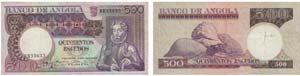 Paper Money - Angola 500$00 1973, Radar ... 