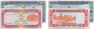 Paper Money - Macau 2 expl. 10, 100 Patacas ... 