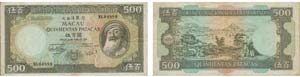Paper Money - Macau 500 Patacas 1984         ... 