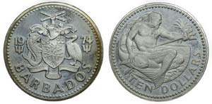 Barbados - 10 Dollars 1974                   ... 
