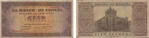 Paper Money - Spain 100 Pesetas 1938         ... 