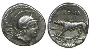 Roman Republic - P. Satrienus - Denarius nd  ... 