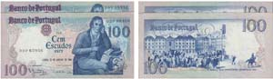 Paper Money - Portugal 2 expl. 100$00 ch. 8 ... 