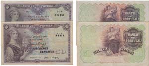 Paper Money Portugal - 2 expl. 50 Centavos ... 