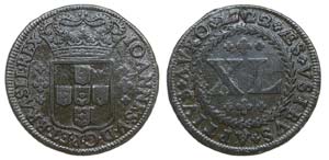 Brazil - D. João V - XL Réis 1722          ... 