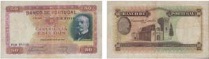 Paper Money Portugal - 50$00 ch 6A 1949      ... 