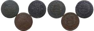 Brazil - D. João VI - 3 coins XL Réis 1822 ... 