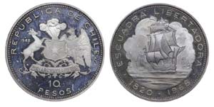 Chile - 10 Pesos 1968                        ... 