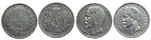 France - 2 coins 5 Francs 1852 A-1867 A      ... 