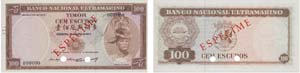 Paper Money - Timor 100$00 1963 ESPÉCIME    ... 