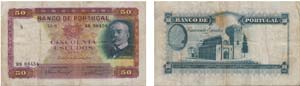 Paper Money - Portugal - 50$00 ch. 6 1938    ... 