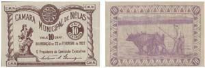 Cédula - Nelas 10 Centavos 1922             ... 