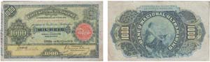 Paper Money - Mozambique 1000 Réis 1909     ... 