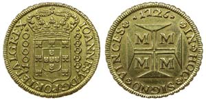 Brazil - D. João V - 1/2 Dobrão 1726 M     ... 