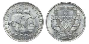 Portugal - Republic - 10$00 1933             ... 