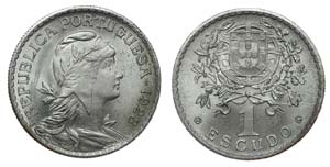Portugal - Republic - 1$00 1928              ... 