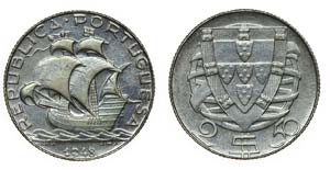Portugal - Republic - 2$50 1948              ... 