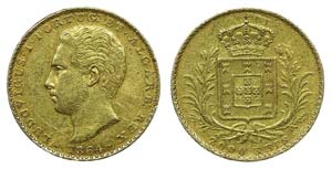 Portugal - D. Luís I - 2000 Réis 1864      ... 