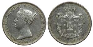 Portugal - D. Maria II - 500 Réis 1850      ... 