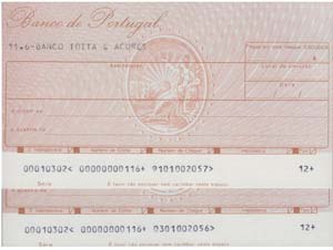Cheque - 2 expl. Banco de Portugal N/D       ... 