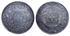 Brazil - D. João VI - 960 Réis 1819 R      ... 