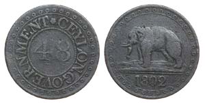 Ceylon - 1/48 RixDollar 1802                 ... 