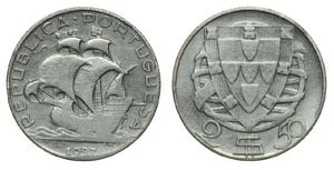 Portugal - Republic - 2$50 1937              ... 