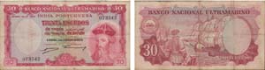 Paper Money - Portuguese India 30$00 1959    ... 